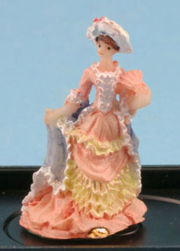 Victorian Lady Figurine (Pastel Pink and Blue)