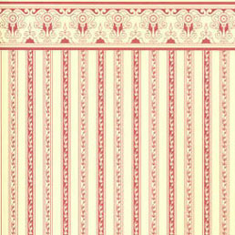 Wallpaper, Regency, Burgundy Stripe, 3 pc.