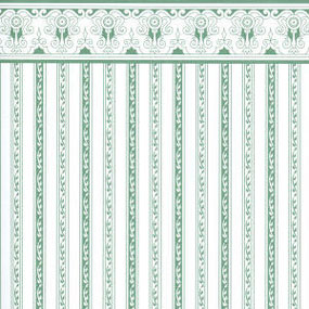 Wallpaper, Regency, Green Stripe, 3 pc.