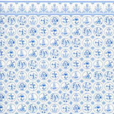 Wallpaper, Compact Dutch Tile, 3 pc.
