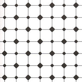 Floor Paper, Diamond Tiles, Black and White, 3 pc.