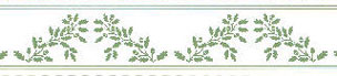 Border, Acorns, Green On White, 3 pc.