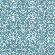 Wallpaper, Renaissance, White On Blue, 3 pc.