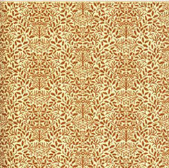 Wallpaper, 1/2" Scale Acorns Brown On Cream, 3 pc.