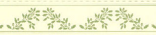 Wallpaper, 1/2" Scale Border Acorns Green On Cream, 3 pc.