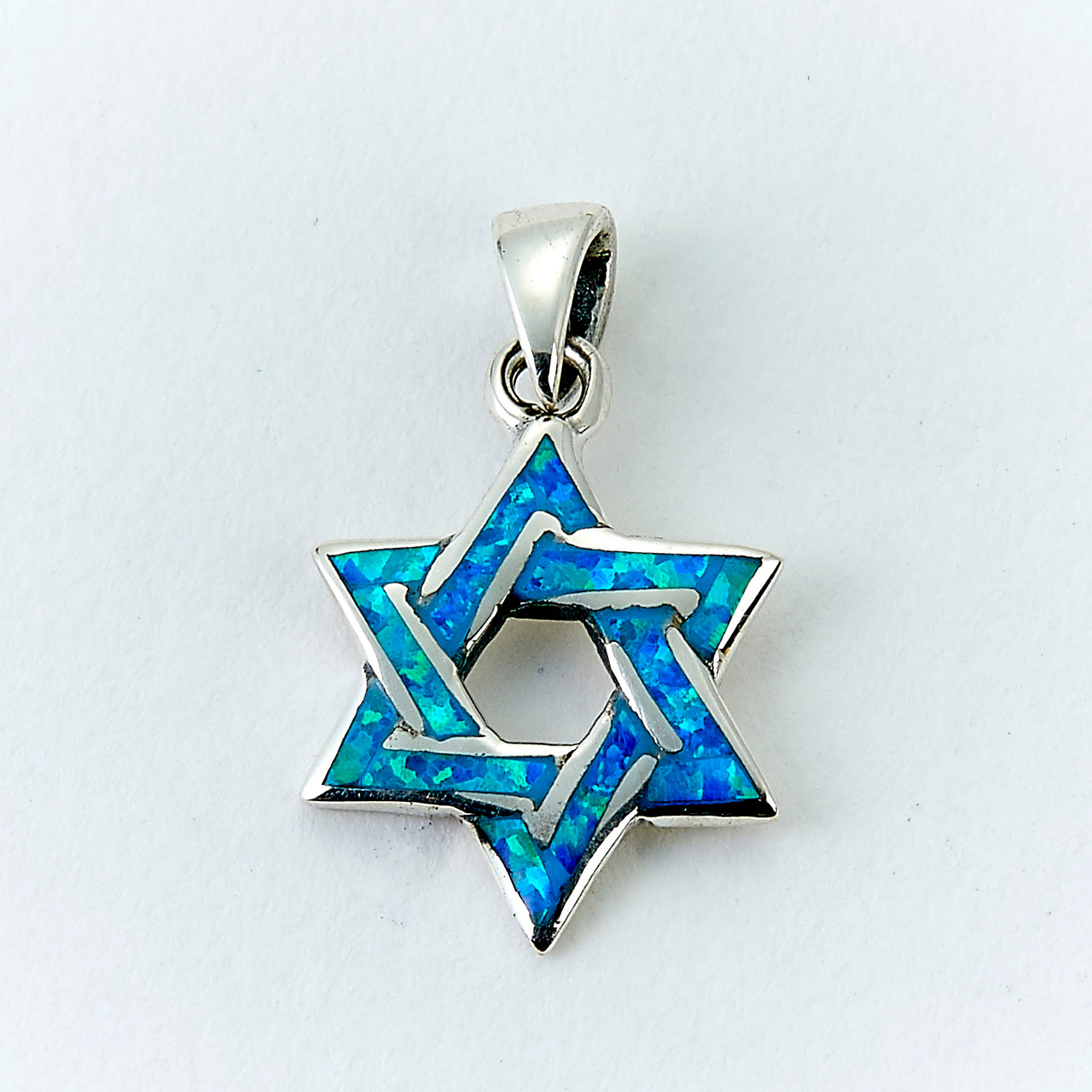 Sterling Silver Star of David Pendant 3/4 "