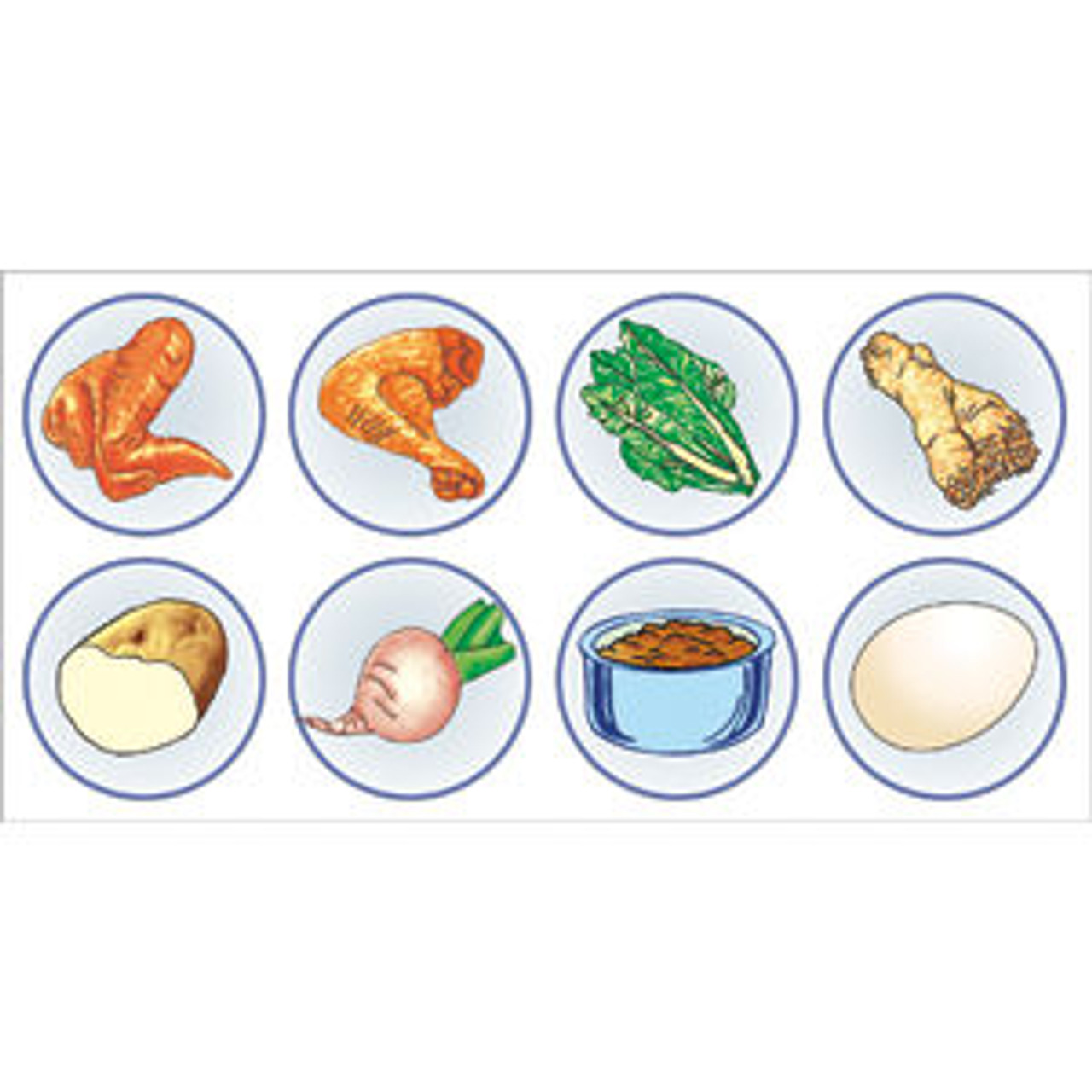 Seder Plate Symbols (8pcs) Card Board Circle Cut-Outs (20 Sets)