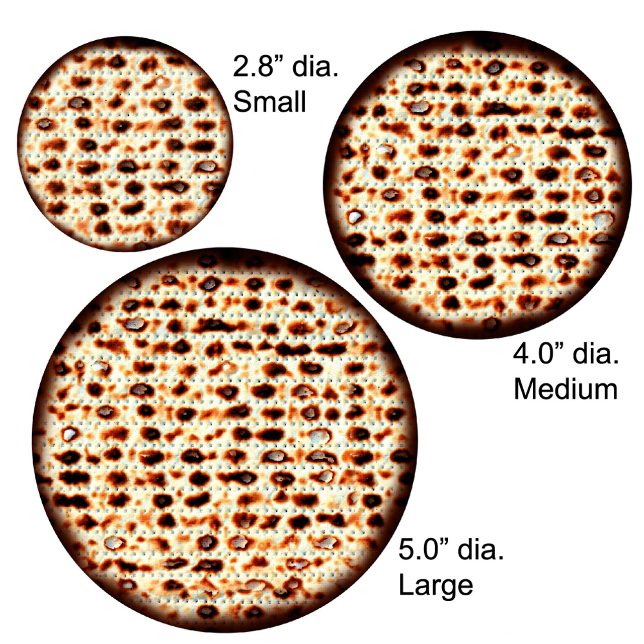4" Medium Round Matzah Card-Stock Cutouts - (20 Pcs.)