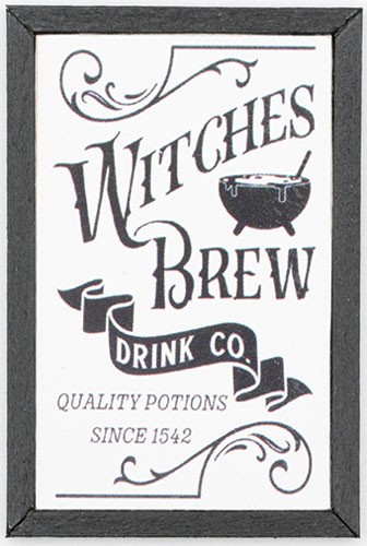 Witches Brew & Drink Co. Picture, Black Frame