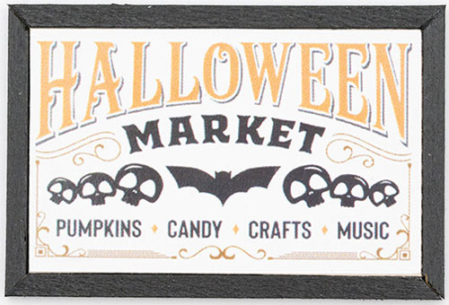 Halloween Market Picture, Black Frame