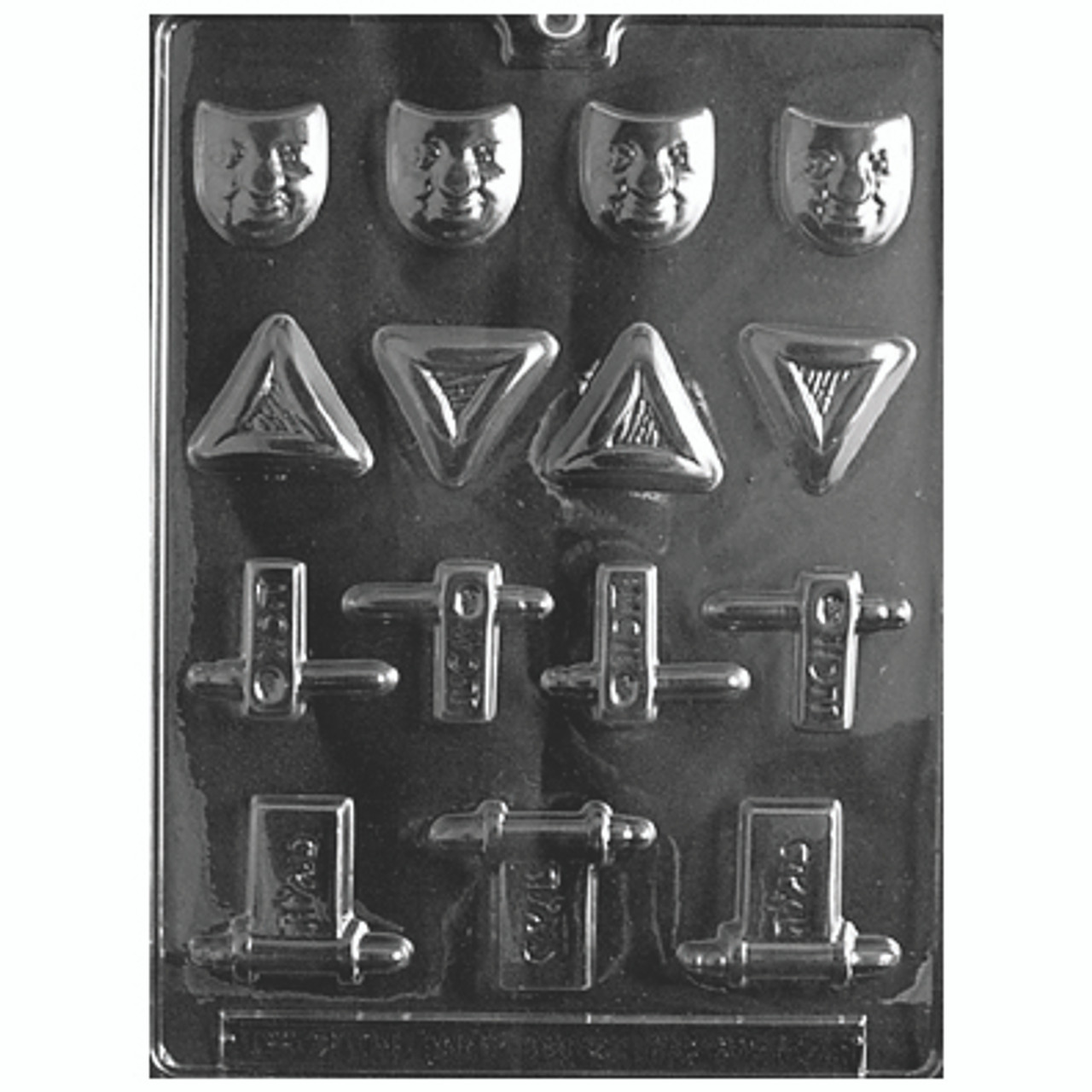 Purim Symbols Chocolate/Plaster Mold