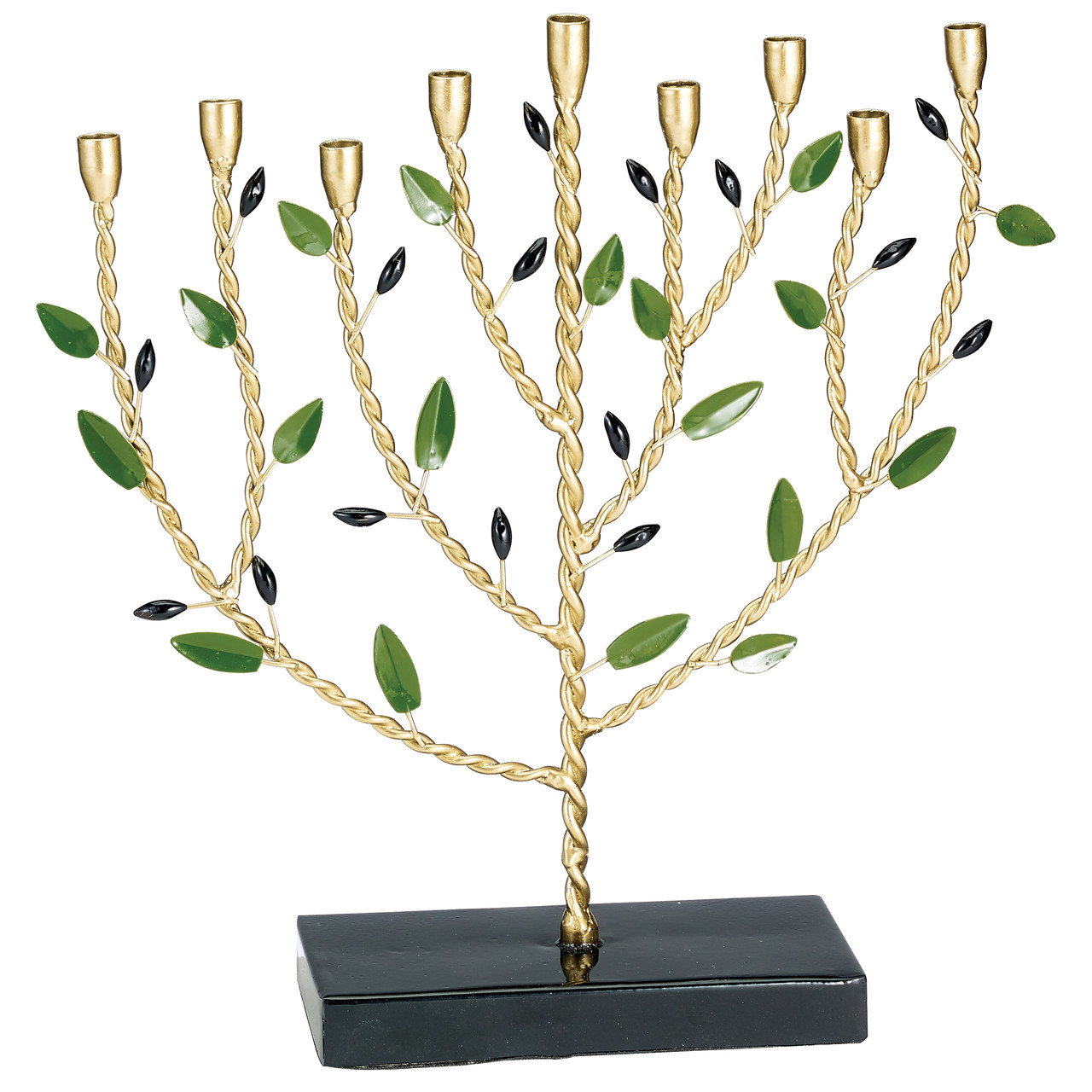 Olive Tree Hand-Crafted Metal Menorah