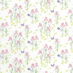 Wallpaper, Mini Iris, Pink, 3 pc.
