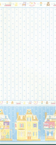 Wallpaper, Dollhouse Fantasy, Blue, 3 pc.