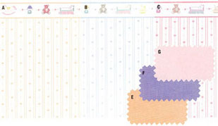 Wallpaper, Dollhouse Hearts, Peach, 3 pc.