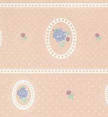 Wallpaper, Cameo Reverse, Peach, 3 pc.