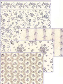 Wallpaper, Raffina, Blue, 3 pc.