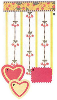 Wallpaper, Cherry Stripe, Multi, 3 pc.