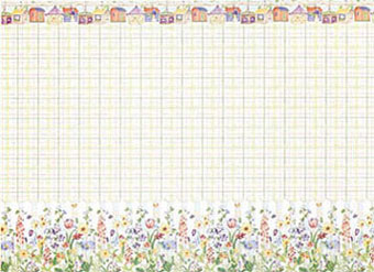 Wallpaper, Picket Fence, Pastel, 3 pc.