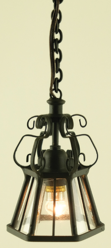 Ornate Hanging Iron Lamp
