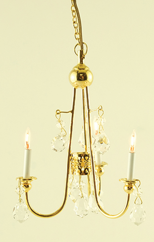 Crystal Chandelier, Gold