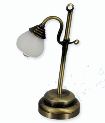 LED Battery Table/Desk Lamp with Wand, Antique Brass, CR1632 Battery Included, 3 Volt