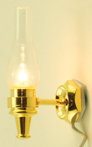 Wall Sconce Clear, Gold Base