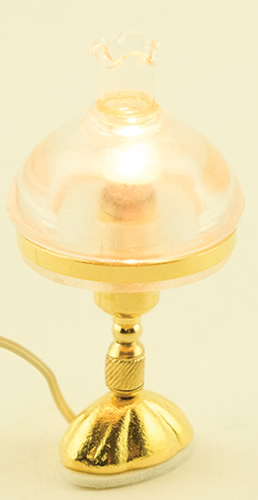 Victorian Table Lamp, Clear Shade
