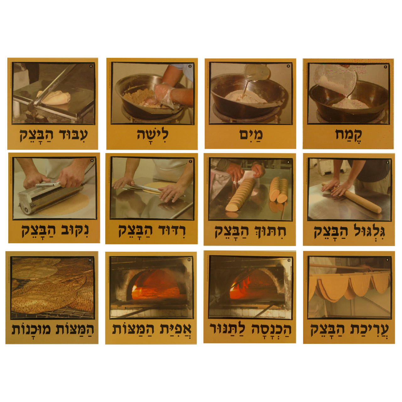 Passover Matzah Baking Poster Set by Miriam Feldman