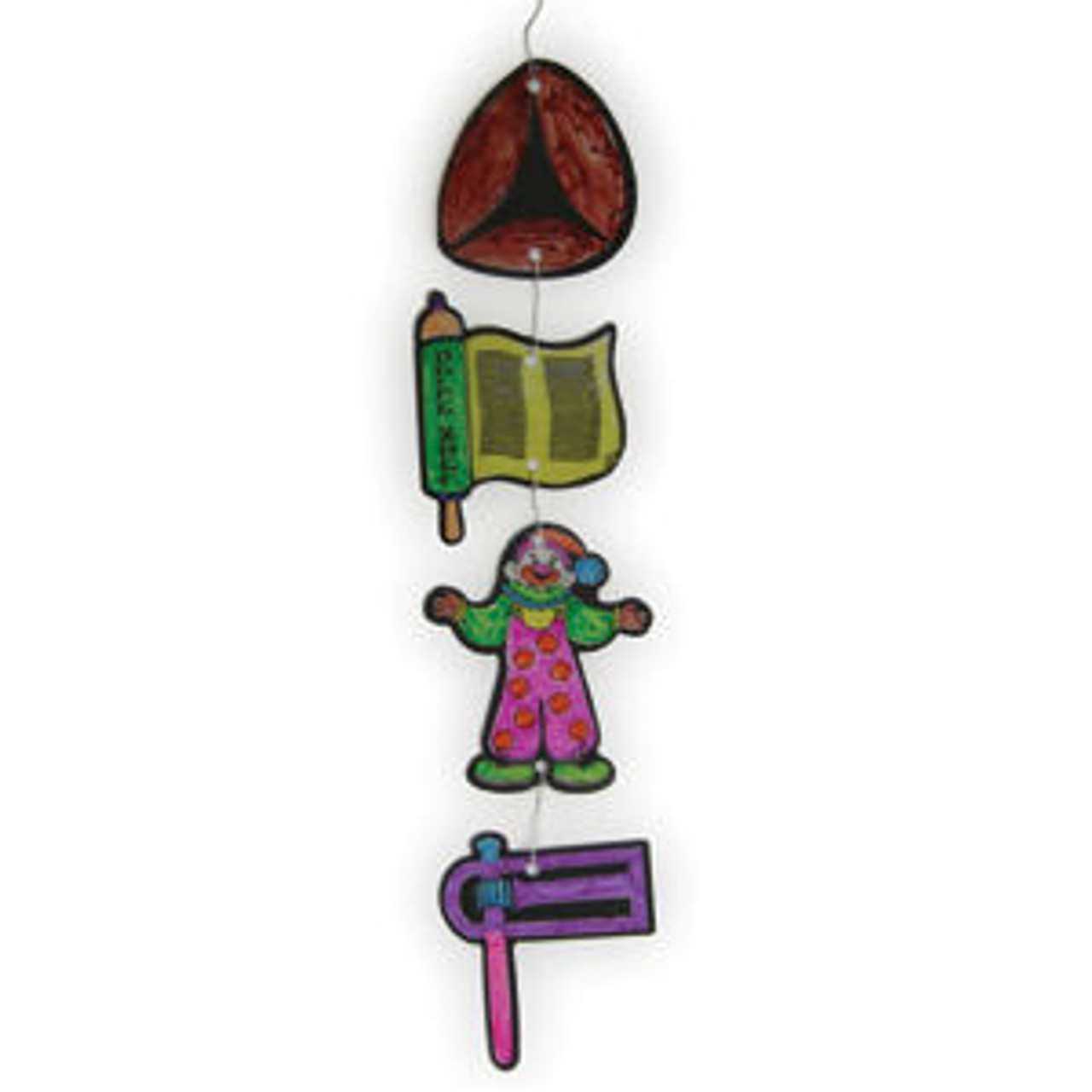 Translucent Purim Plastic Mobiles for Coloring (18)