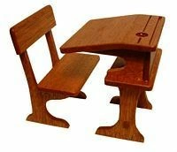 Single School Desk and Bench Kit