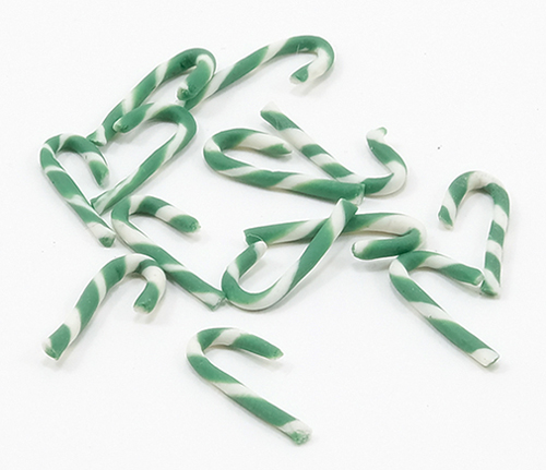 Candy Canes Green-White 12Pcs.
