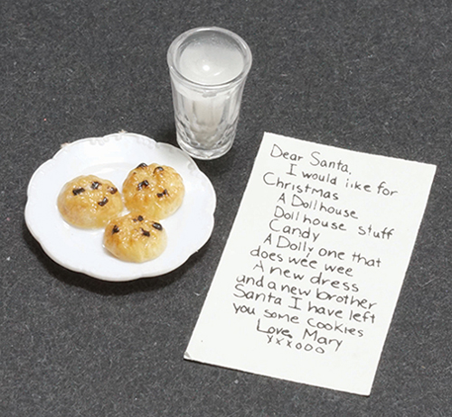 NOTE TO SANTA WITH MILK & COOKIES