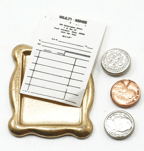 Tray with Receipt and Coins