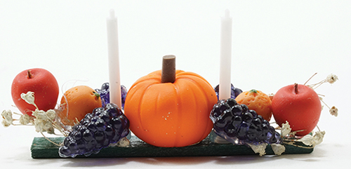 Della Robbia Centerpiece with Pumpkin