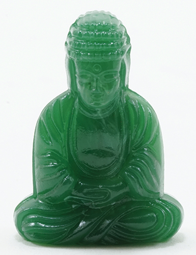 Sitting Buddha-Green Plastic