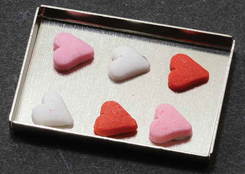 Heart Cookies On Baking Sheet