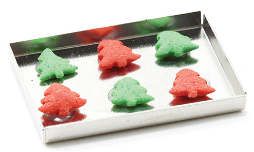 Christmas Cookies On Baking Sheet