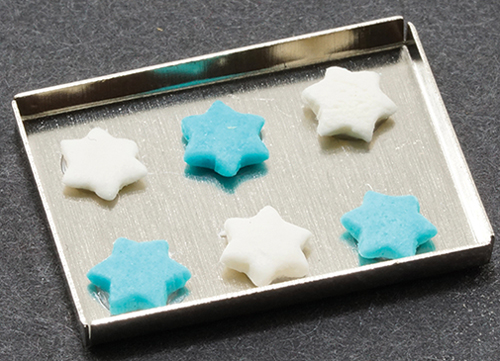 Hanukkah Cookies On Baking Sheet
