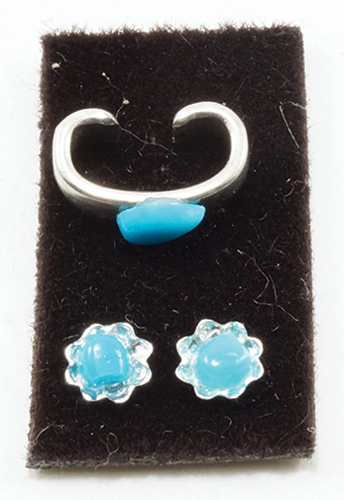 Bracelet and Earrings Turquoise