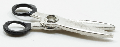 Silver Scissors with Black Handles