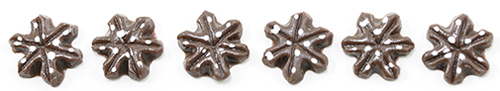 CHOCOLATE SNOWFLAKE COOKIE, 6PC