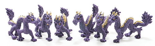 CHINESE DRAGONS, 6 PIECES