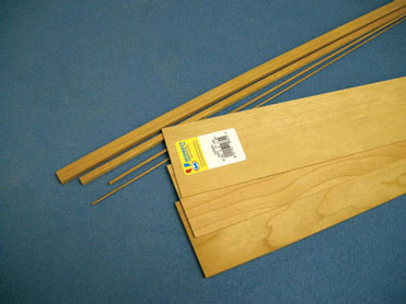 Cherry Stripwood, 3/16" X 3/16" X 24", 15 per package.