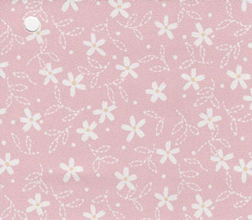 Pre-pasted Wallpaper, White Flowers On Pink, 3 pc.