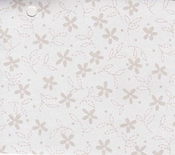 Pre-pasted Wallpaper, White On White Flowers, 3 pc.