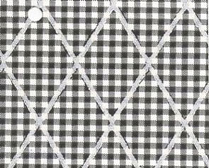 Pre-pasted Wallpaper, Black Check Trellis, 3 pc.