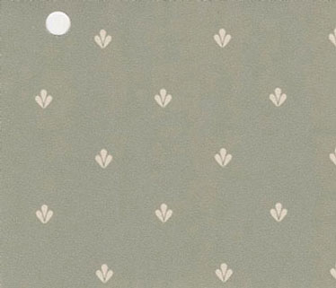 Pre-pasted Wallpaper, White On Green, 3 pc.