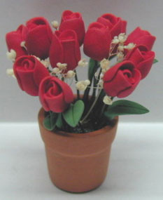 Red Tulips/Floor Pot 2 In