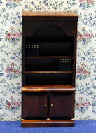 Walnut Bookcase with Books